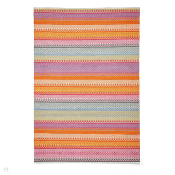 Cascade 29899 Modern Geometric Stripe Hand-Woven Cotton Flatweave Bright Multi Rug-Think Rugs-Rug Love - The Most Loved Rug Store